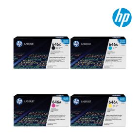 HP 646A 1 Set Original Toner Black Cyan Magenta For HP Color LaserJet Enterprise CM4540 MFP, CM4540f MFP, CM4540fskm MFP Printers