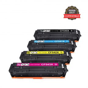 HP 203X (CF541X) 1 Set Compatible Toner For HP Color LaserJet Pro M254dw, M254nw, MFP M280nw, MFP M281fdn, MFP M281fdw Printers