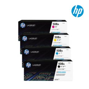 HP 508A 1 Set Original Toner| Black CF360A |Cyan CF361A |Yellow CF362A | Magenta CF363A For HP Color LaserJet Enterprise Flow MFP M577z M553dn, M553n, M553x, MFP M577dn, MFP M577f Printers