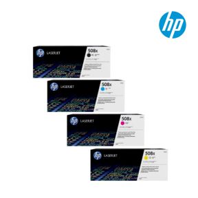 HP 508X 1 Set Original Toner| Black CF360X | Cyan CF361X |Yellow CF362X | Magenta CF363X For HP Color LaserJet Enterprise Flow MFP M577cMFP M577z, M553dh, M553dn, M553n, M553x, MFP M577dn, MFP M577f Printers