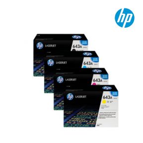 HP 643A 1 Set Original Toner| Black Q5950A|Cyan Q5951A|Yellow Q5952A|Magenta Q5953A For HP Color LaserJet 4700, 4700dn,4700dtn, 4700n, 4700PH+ Printers 