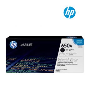 HP 650A (CE270A) Black Original Laserjet Toner Cartridge For HP Color LaserJet Enterprise CP5525dn, CP5525n, CP5525xh, M750dn, M750n, M750xh Printers