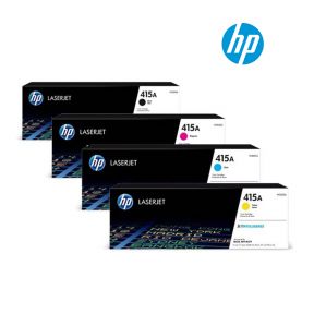 HP 415A 1 Set Original Toner | Black W2030A | Cyan W2031A | Yellow W2032A | Magenta W2033A For HP LaserJet M454dn, MFP M479dw, M454dw, MFP M479fdn MFP M479fdw, MFP M479fnw Printers  