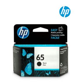 HP 65 Black Ink Cartridge (N9K02AN) for HP DeskJet 2624, 2652, 2655, 3722, 3752, 3755, 3758 Printer