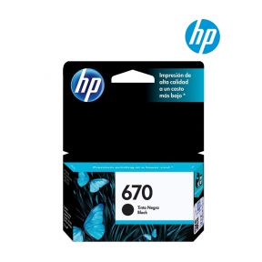 HP 670 Black Ink Cartridge (CZ113A) For HP Deskjet Ink Advantage 3525, 4615, 4625, 5525 Printer