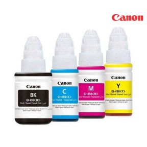 CANON GI-490 (BK/C/M/Y) ORIGINAL BLACK & COLOUR INK BOTTLE 4 PACK