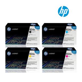 HP 824A 1 Set Original Toner | Black CB380A | Cyan CB381A | Yellow CB382A | Magenta CB383A For HP Color LaserJet CM6030, CM6030f, CM6040f, CM6040f, CM6040f, CP6015de, CP6015de, CP6015dn, CP6015dn, CP6015n Multifunction Printers  