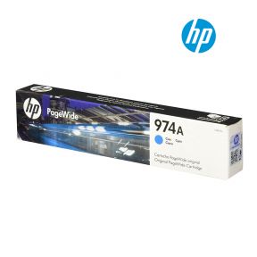 HP 974A Cyan Original PageWide Cartridge (L0R87AL) For HP PageWide Pro 352dw, 377dw, 452dn, 452dw, 477dn, 477dw, 552dw, 577z, 577dw, P55250dw, P57750dw Printer