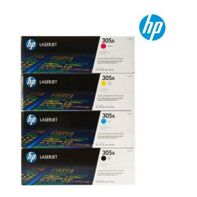 HP 305A 1 Set Original Toner | Black CE410A | Cyan CE411A | Yellow CE412A | Magenta CE413A For HP LaserJet Pro 300 color MFP M375nw, MFP M375nw, MFP M475dn, MFP M475dw, M451dn M451dw, M451nw, MFP M475dn, MFP M475dw Printers