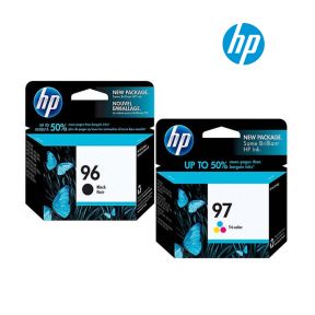 HP 96/97 Ink Cartridge 1 Set | Black C8767WN | Colour C8763W for HP Photosmart 375B, B8350, 2610, 2710, 475, 375, 325, 422, 385, 8050, 428xi, 428, 425v, 425, 8750, Deskjet 6540, 698, 6940, 5940, 460c, 460cb, 460wf, 460wbt, 6988dt, 6988, 9800d, 9800, Offic