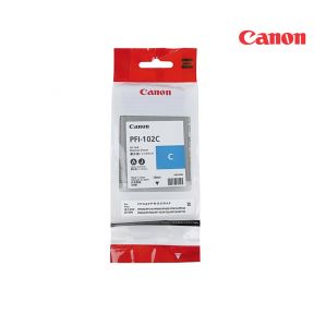 CANON PFI-102C Cyan Ink Cartridge  For imagePROGRAF iPF500, iPF510, iPF600, iPF605, iPF610, iPF650, iPF655, iPF700, iPF700, iPF710, iPF710 MFP, iPF720, iPF750, iPF750 MFP, iPF750 MFP M40, iPF755, iPF755 MFP, iPF760, iPF760 MFP