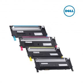 Dell H516C-Black|H513C-Cyan|H514C-Magenta|H515C-Yellow 1 Set High Yield  Toner Cartridge For Dell 3130cn