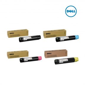 Dell GHJ7J-Black|T5P23-Cyan|KDPKJ-Magenta|9MHWD-Yellow Toner Cartridge For Dell C5765DN,  Dell C5765dn MFP