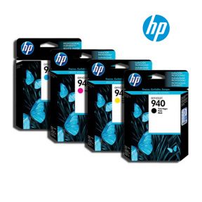 HP 940 Ink Cartridge 1 Set | Black C4902A | Cyan C4903 | Magenta C4904 | Yellow C4905AN for HP Officejet Pro 8000, 8500, 8500A Printer Series 