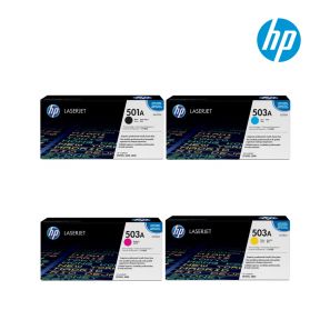 HP 503A 1 Set Original Toner| Black Q7580A|Cyan Q7581A|Yellow Q7582A|Magenta Q7583A For HP Color LaserJet 3800, 3800dn, 3800dtn, 3800n, CP3505, CP3505dn, CP3505n, CP3505x Printers