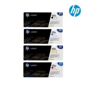 HP 122A 1 Set Original Toner Black Q3960A| cyan Q3961A |Yellow Q3962A |Magenta Q3960A For HP Color LaserJet 1500, 1500L, 1500Lxi, 2500, 2500L, 2500Lse. 2500n. 2500tn. 2550, 2550L, 2550Ln, 2550n, 2820, 2840 Printers 