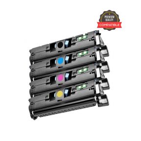 HP 123A 1 Set Compatible Toner | Black Q3970A | Cyan Q3971A | Yellow Q3972A | Magenta For HP Color LaserJet 1500, 1500L , 1500Lxi, 2500, 2500L, 2500Lse, 2500n, 2500tn, 2550, 2550L, 2550Ln, 2550n, 2820, 2840 All-in-One PrintersQ3973A