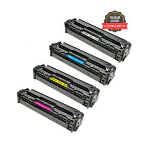 HP 125A 1 Set Compatible Toner | Black CB540A | Cyan CB541A | Yellow CB542A | Magenta CB543A For HP Color LaserJet CM1312, CM1312nfi, CP1215, CP1518ni,  CP1518ni Multifunction Printers