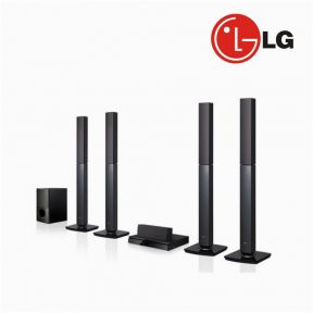 LG DVD LHD655BT HOME THEATRE SYSTEM , JERSEY SPEAKER, 4 TALLBOY, FRONT FIRING SUBWOOFER