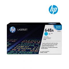 HP 648A (CE261A) Cyan Original Laserjet Toner Cartridge For HP Color LaserJet Enterprise CM4540 MFP,  CM4540f MFP,  CM4540fskm MFP,  CP4025dn,  CP4025n, CP4525dn,  CP4525n,  CP4525xh Printers