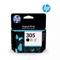 HP 305 Black Original Ink Cartridge For HP DeskJet 2320, 2710, 2720, 2721, 2722, 2723, 2724, Plus 4110, 4120, 4130, ENVY 6010, 6020, 6022, 6030, 6032,  ENVY Pro 6420 , 6422 , 6430, 6432 All-in-One Printer